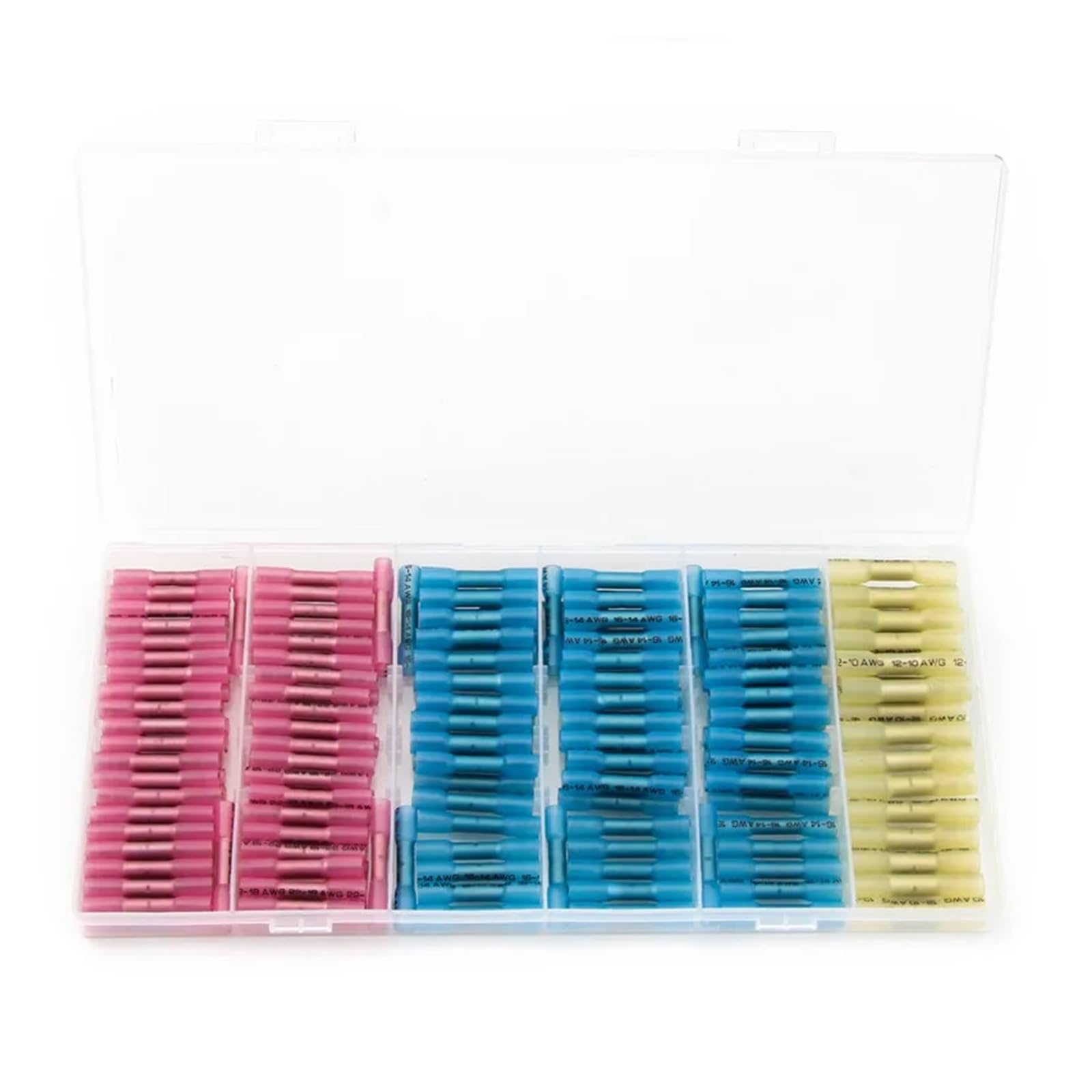 200 pezzi connettori termorestringenti terminali a crimpare for cavi elettrici connettori 0,5-6,0 mm2 kit 3 misure