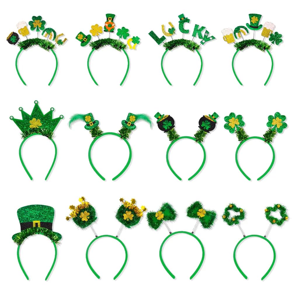 KFZR St Patrick's Day Headband Clover Party Costume Accessories Green (M) - Image 3