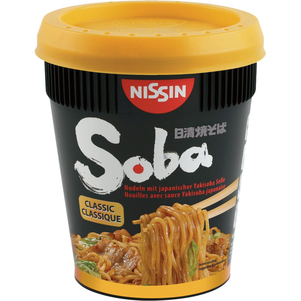 Nissin – Harina de trigo Soba japonesa clásica, 8 x 90 g, 8 unidades