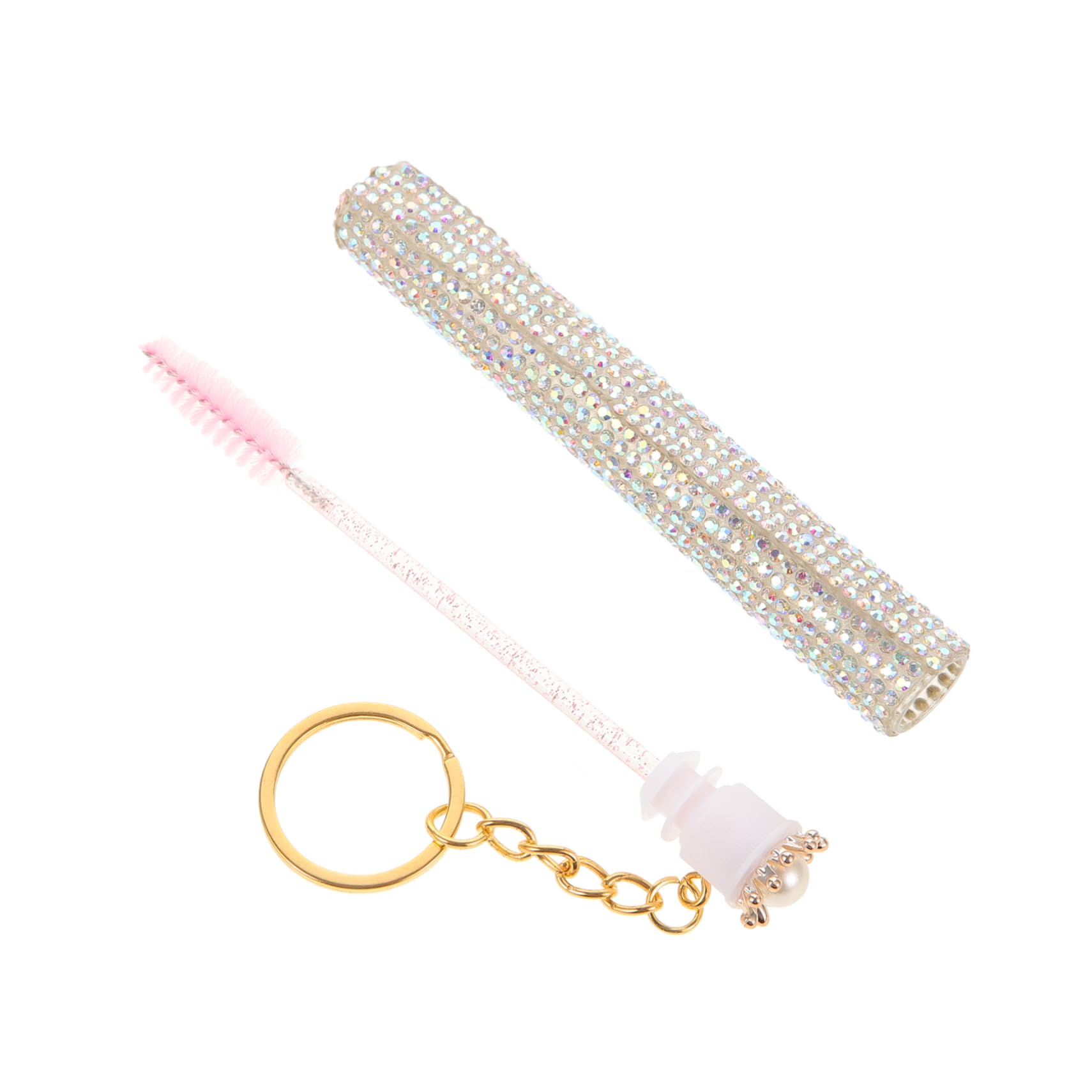 MERRYHAPY Luxury Eyelash Brush Crystal Handle Travel-spooled Mascara Wand Gentle Lash Comb for Makeup