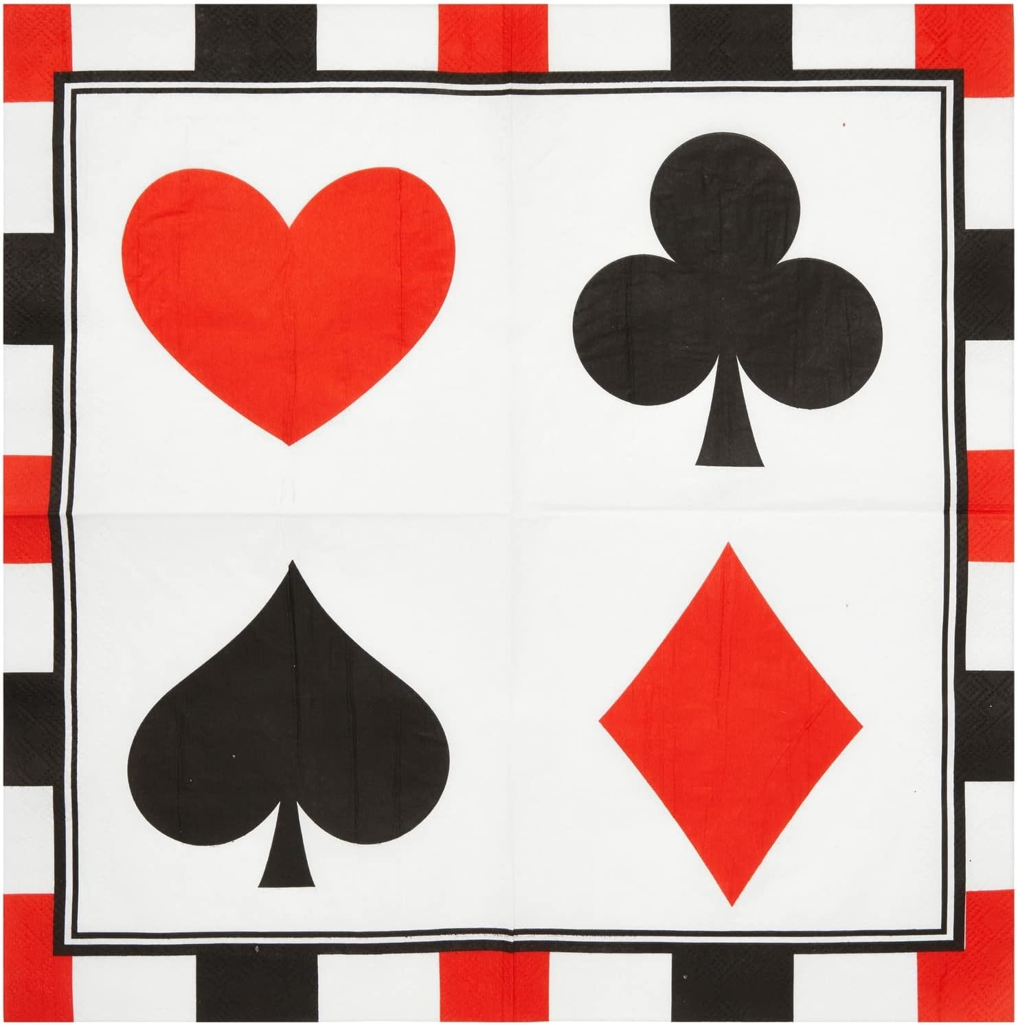 144 Piece Casino Theme Birthday Party Decorations, Dinnerware Set with Plates, Napkins, Cups, Cutlery (Serves 24)