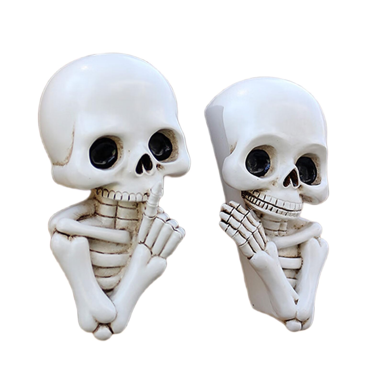 Msioytog Resin Skull Wall Sticker Realistic Skull Figure Door Ornament for Door Frame Mantels Entryways Halloween Decoration Resin Frame Wall Sticker