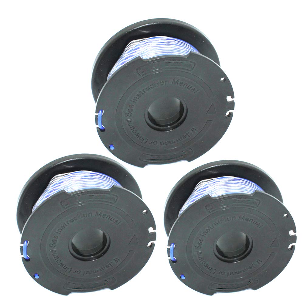 3PK Auto Feed String Trimmer Spool For Black + Deck GH3000 GH3000R LST540 LST540B Trimmer Edger Parts# SF-080 DWB-90588459N
