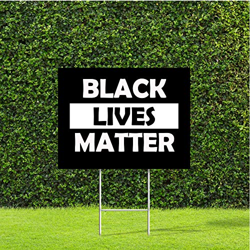 DesignThatSign Black Lives Matter Yard Sign, Nice Large 18x22 inch Sign with Metal Stake