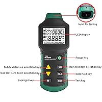 Vista 2 de Analizador de circuito digital True RMS voltaje CA RCD GFCI, probador eléctrico de caída de voltaje, dispositivo de prueba de fallas de línea