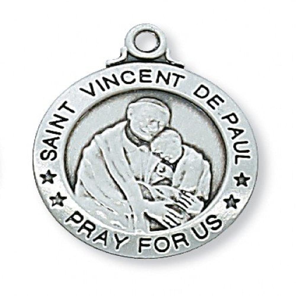 SAINT VINCENT DEP PATRON SAINT OF HOSPITAL WORKERS AND CHARITIES STERLING SILVER