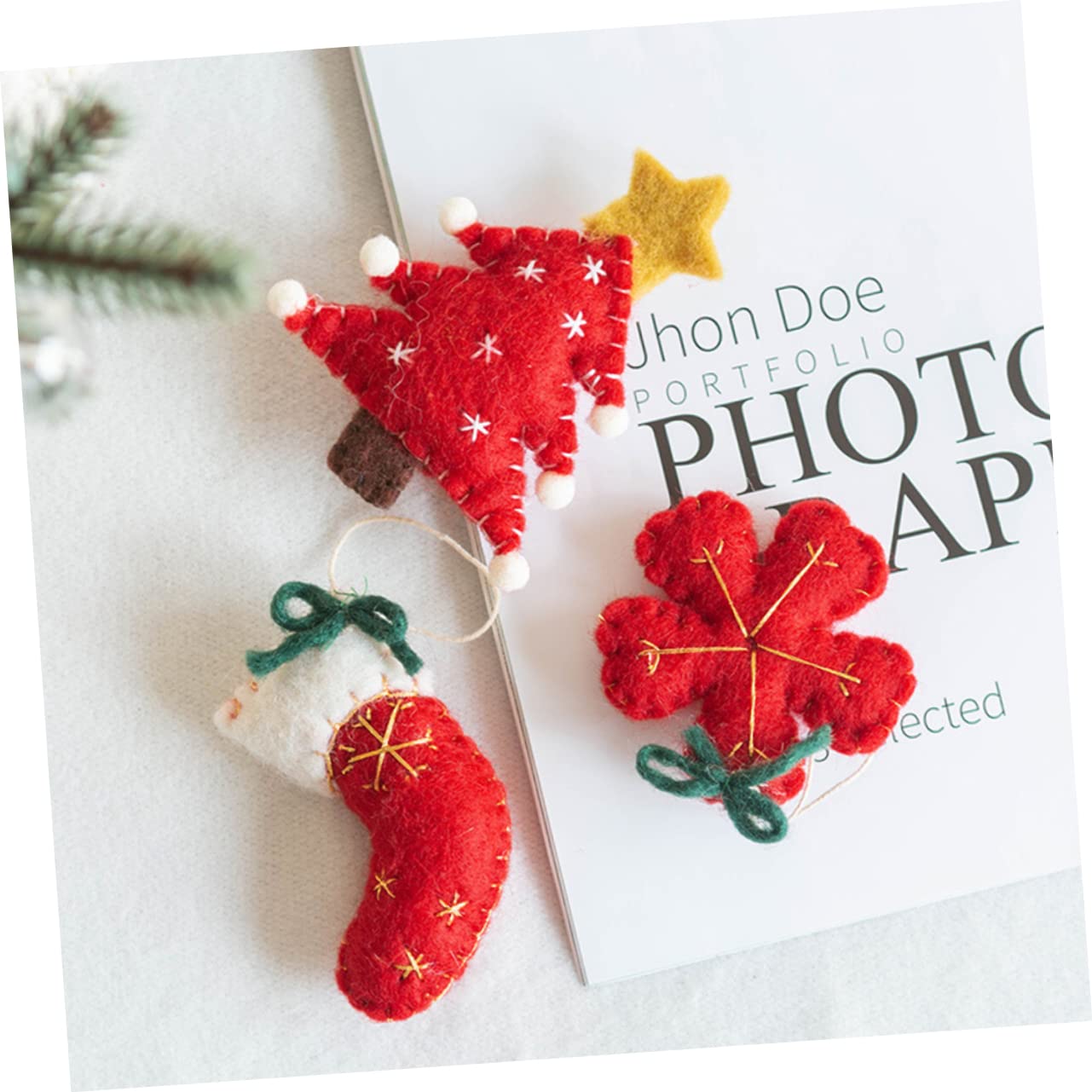 PRETYZOOM 12 Pz Addobbi Natalizi Addobbi Per Alberi Di Natale Decorazioni Da Appendere All'albero Di Natale Ciondoli Appesi in Feltro Natalizio Regali Di Ornamento Di Provato