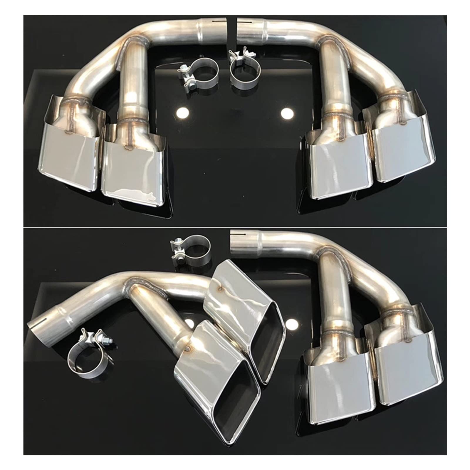 Embout D'Échappement Silencieux Pour Audi Q7 2016-2019 - Acier Inoxydable, Design Sportif, Installation Facile Sans Soudure