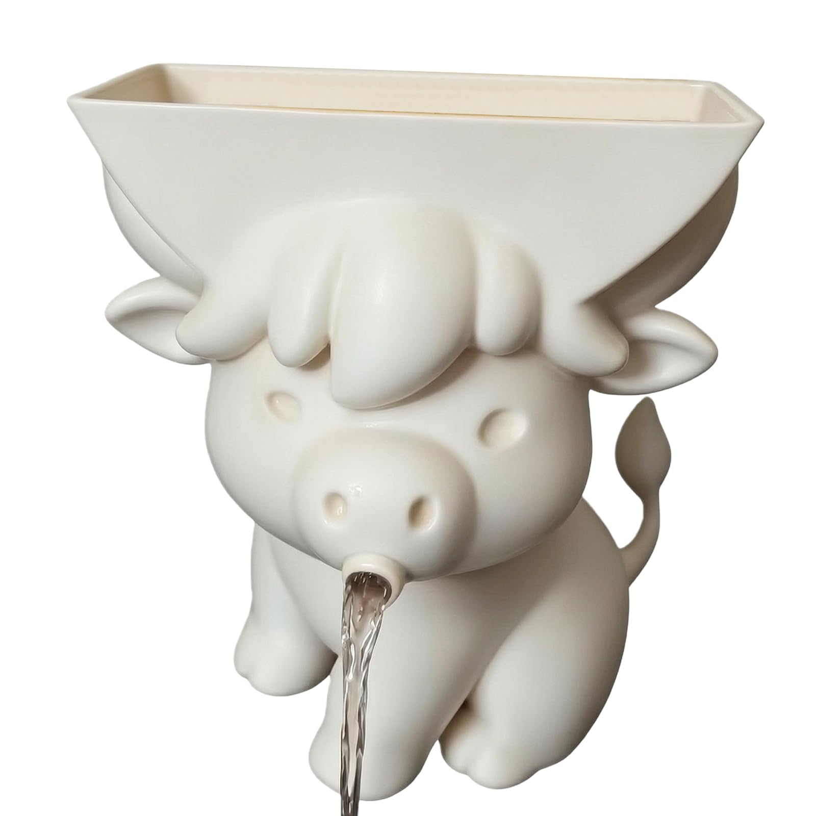 Introti Highland Cow Kitchen Sponge Holder with Drainage Sponge Drying Holder Sink Caddy Organizer for Kitchen Bathroom Counter Home Apartment Decor (White)