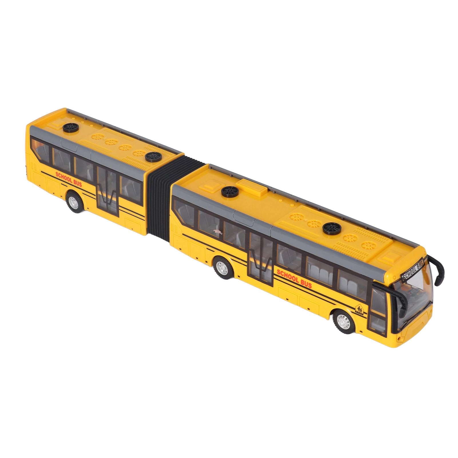 Jouet de bus scolaire télécommandé à l'échelle 1:32, avant, arrière, tourner à gauche et à droite, bus télécommandé pour apprendre les enfants (jaune)