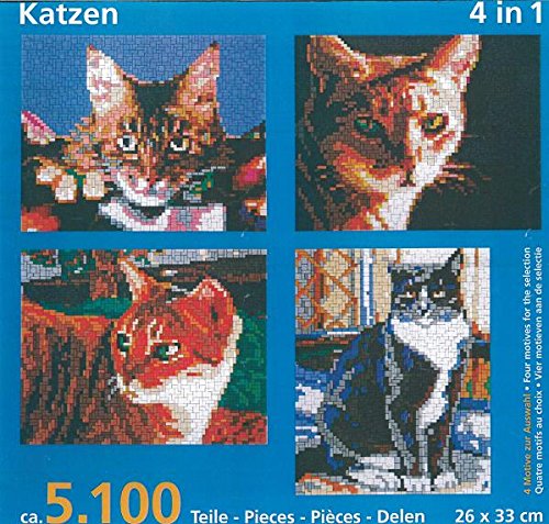 stickit Mini Stecksystem Katzen Köpfe 4 in 1 ca. 5.100 Teile Nr. 41054 | Nr. 41054