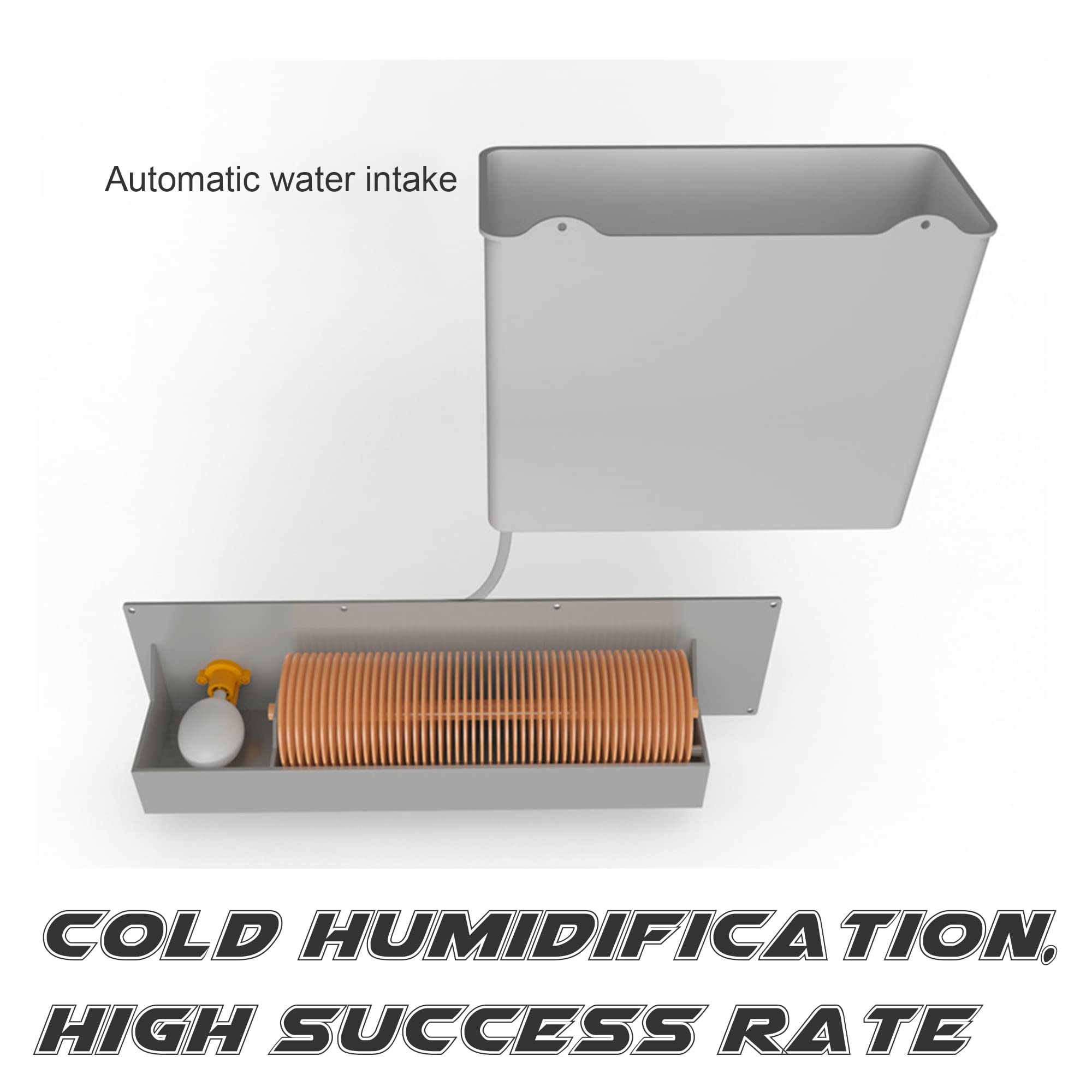 36-60 Eier Ei-Inkubator, automatische Geflügelbrutmaschine, automatisch drehende Temperaturregelung, LED-Anzeige, Eierbrüter