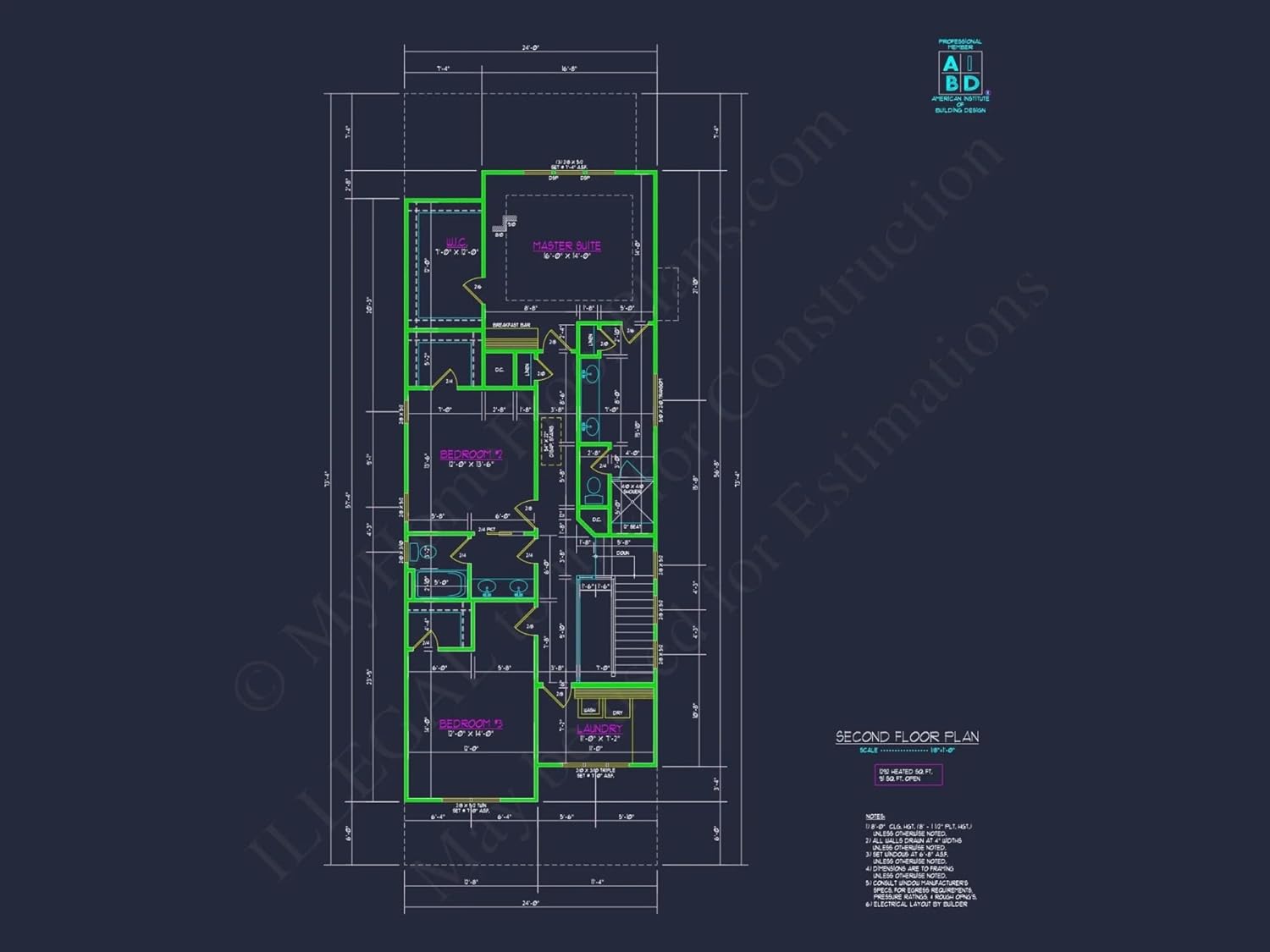 19-1745 HOUSE PLAN - Modern Craftsman House Plan with 2 Floors and Unique Features