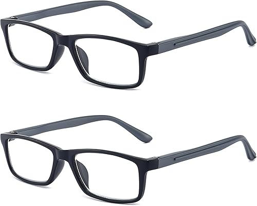 Miniatura 2 de RaoOG Reading Glasses Blue Light Blocking for Men Women,Rectangular Frame Computer Readers with Spring Hinge