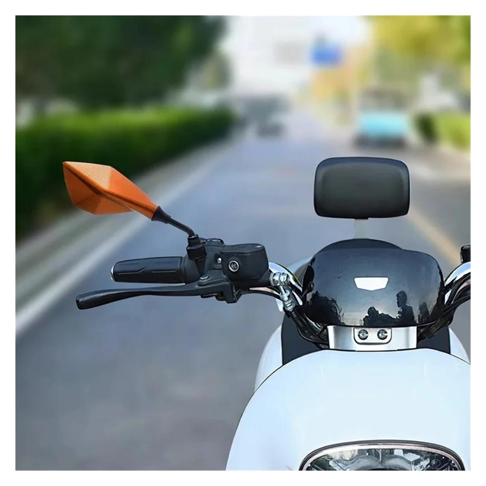 Motorrad-Rückspiegel, 10 Mm Weitwinkel, Verstellbar, Für Fahrradlenker, Roller, E-Bike(D)