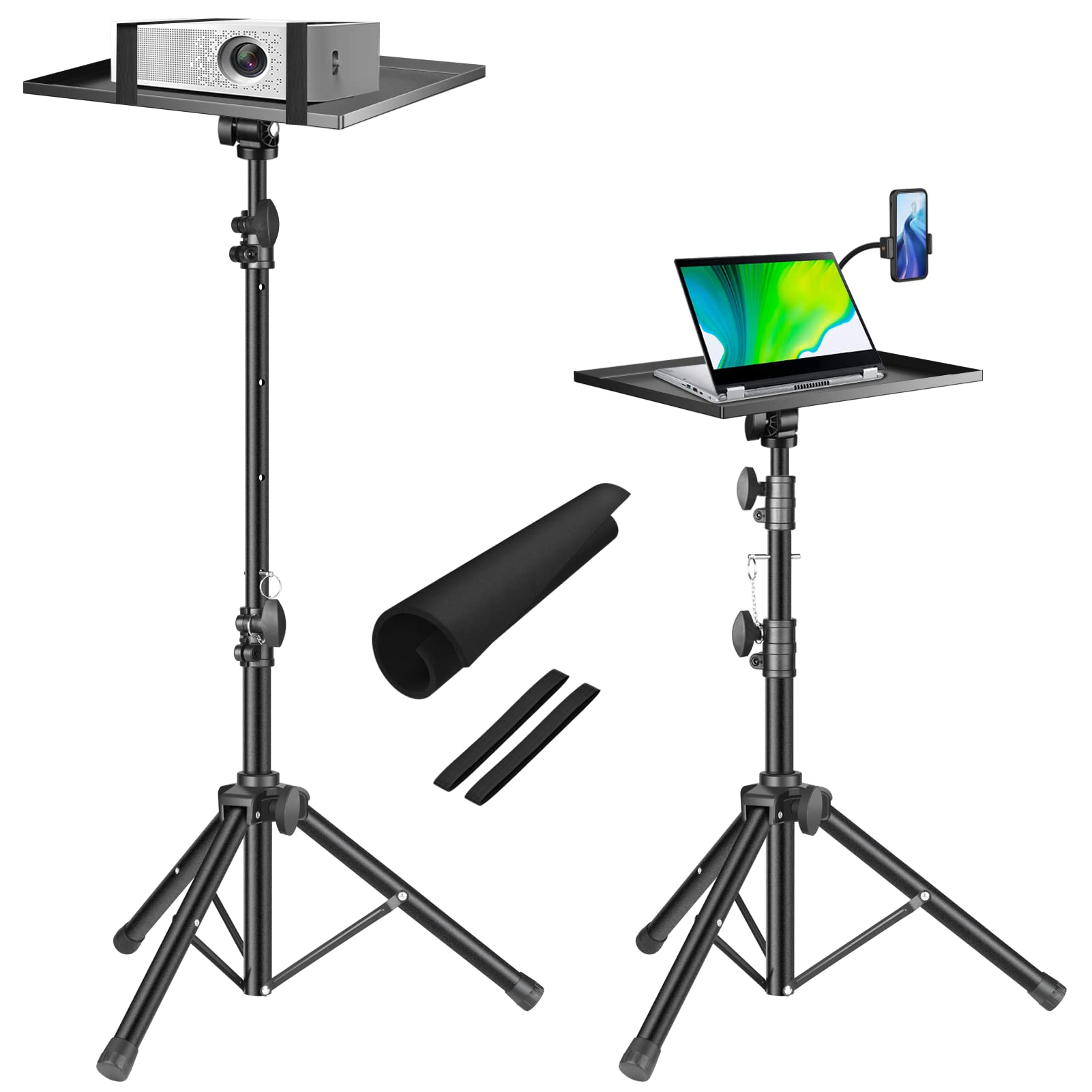 OUKMIC Projector Stand Laptop Tripod Stand Adjustable Height 23 to 39 inch, Universal Portable Proje