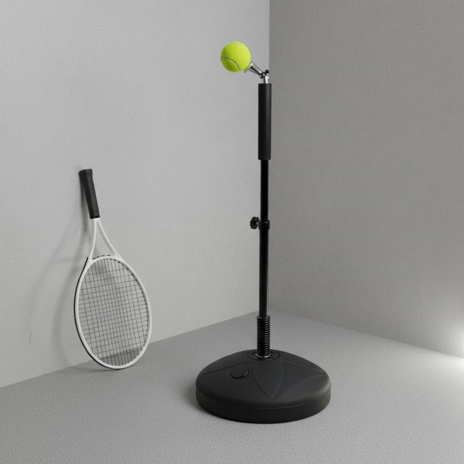 Amagogo Attrezzatura Allenamento Tennis Personale Dispositivo Pratica Tennis Base Riempibile Antiribaltamento Molla Acciaio