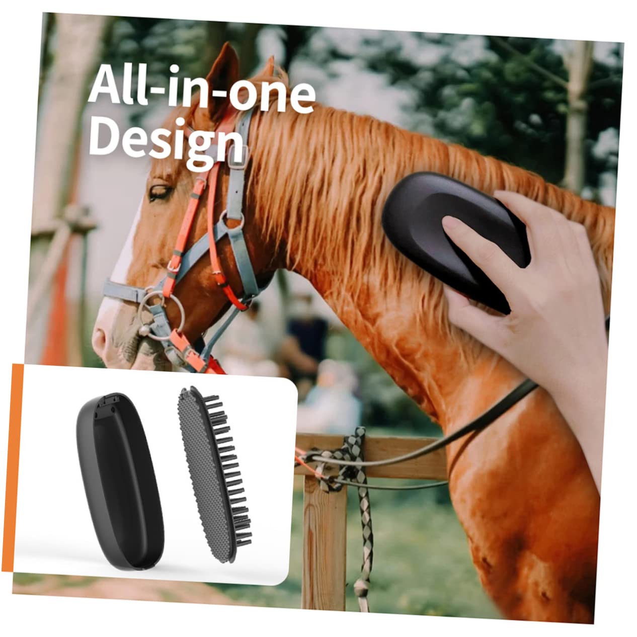 SUPVOX 4 Cepillos De Limpieza Para Caballos Ecuestres Cepillo Para El Pelo De Caballo Cepillo Para La Limpieza De Ganado Cepillo Para El Pelo De Caballo Herramienta Para Quitar El