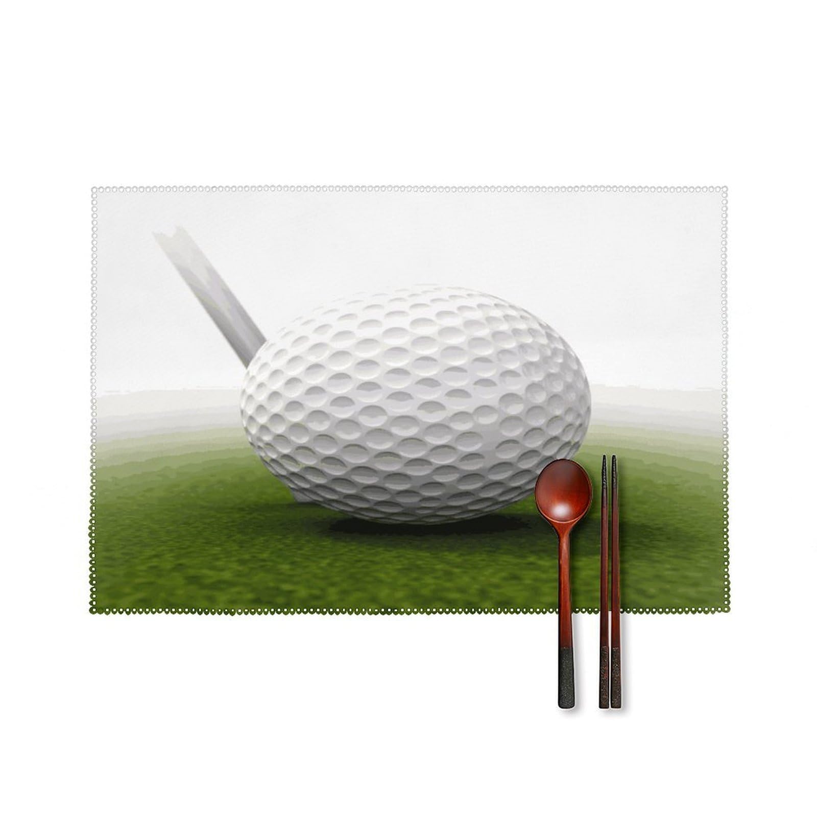 Fekiloot Style Golf Ball Placemats Set Of 6,Table Mat