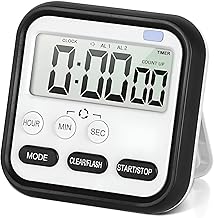 Ashmakam Digital Timer Clock for Study with Alarm – Large LCD Display, Countdown & Stopwatch, Ideal for Students, UPSC Preparation, and Exam Focus