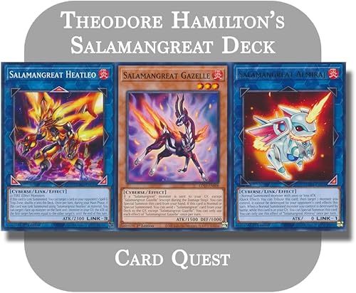 YU-GI-OH! VRAINS - Baraja completa de eslabones Salamangreat de Theodore Hamilton