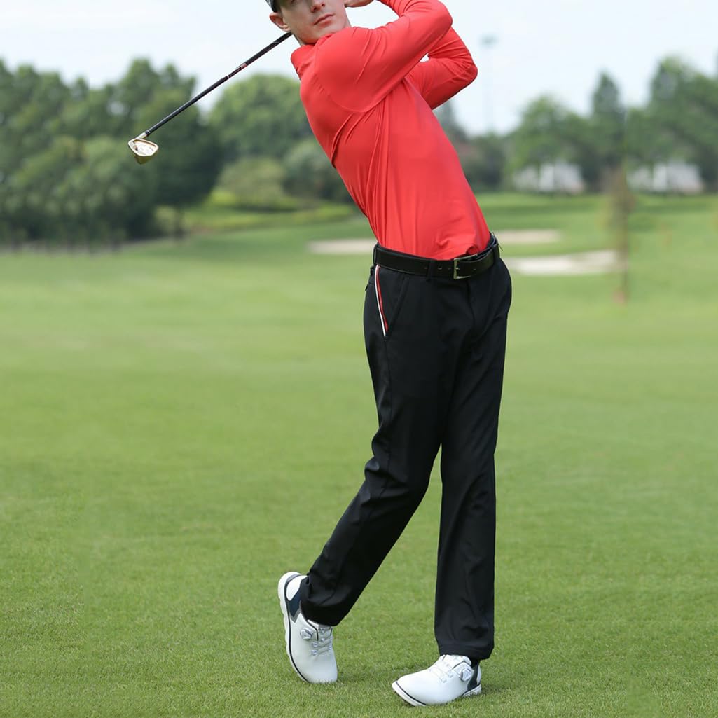 Pantalones De Golf para Hombre De Invierno De Forro Polar Elástico para Vestir Trabajar Cómodos para Viajar