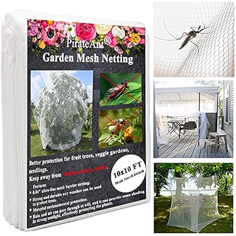 Ultra Fine Garden Netting,10x10FT Mosquito Netting, 0.04Inch Ultra-Fine Insect Netting Can Effectively Protect Plants, Vegetables, and Fruits from Disturbance. Cover