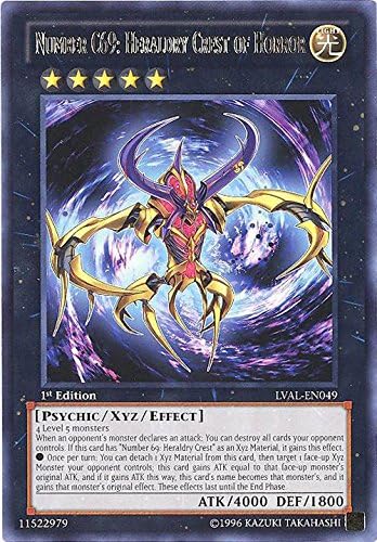 YU-GI-OH! - Number C69: Heraldry Crest of Horror (LVAL-EN049) - Legacy of The Valiant - Unlimited Edition - Rare