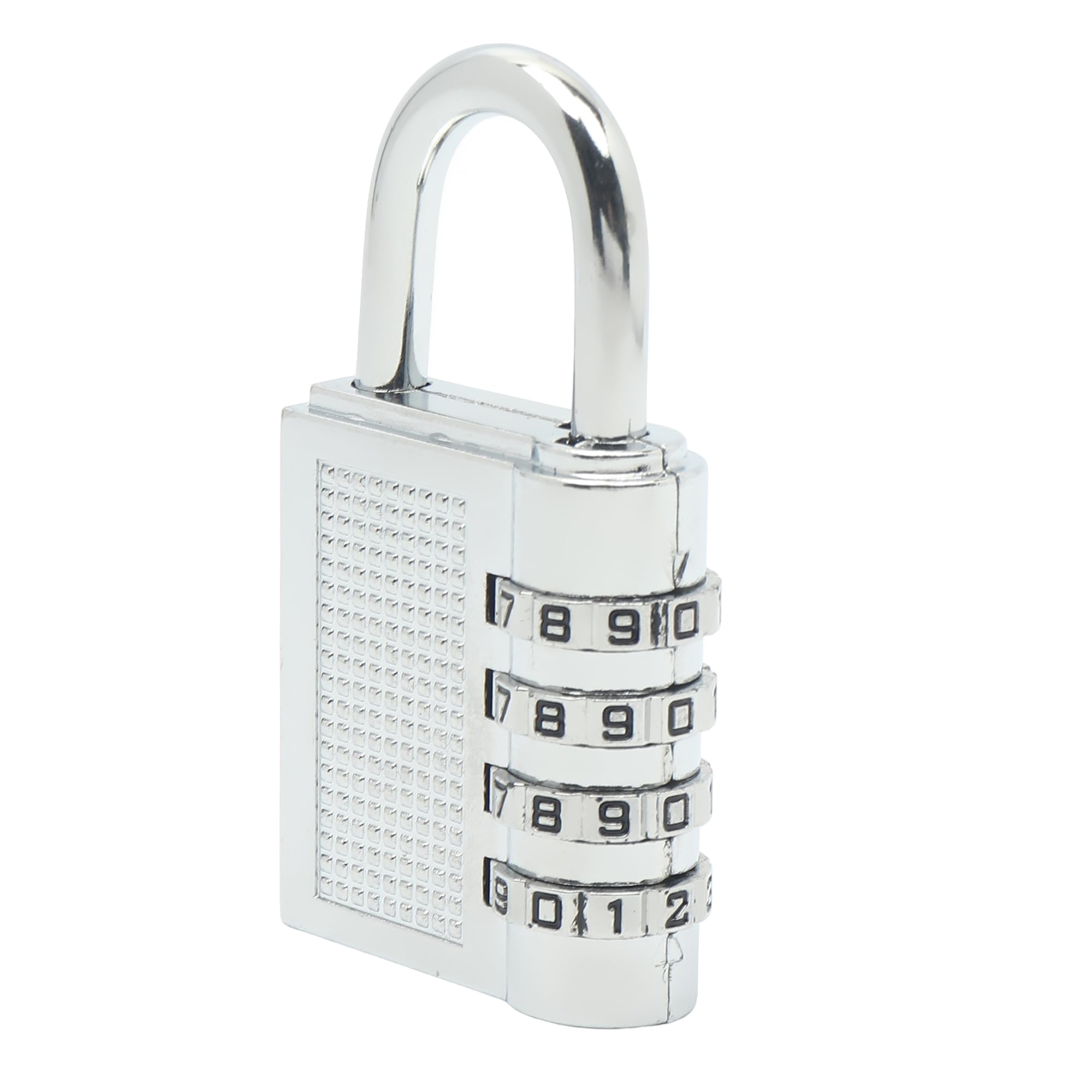 Premium 4-Digit Combination Padlock - Resettable Zinc Alloy Number Lock for Security Safes, Gym Lockers, Handbags and Luggage - Durable Keyless Travel Pin Lock for Backpacks and Cabinets (Silver)-image-38