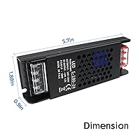 Vista 5 de Fuente de alimentación de conmutación regulada universal de 24V 4.2A 100W, Convertidor de CA 100-250V a CC 24V, controlador LED, transformador