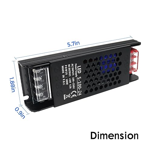 Miniatura 5 de Fuente de alimentación de conmutación regulada universal de 24V 4.2A 100W, Convertidor de CA 100-250V a CC 24V, controlador LED, transformador
