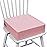 Eiury Toddler Booster Seat Dining Table Kitchen Chair, Waterproof Anti-Scratch PU Cushion, Non-Slip Bottom, Adjustable Buckle Straps, Easy Clean Portable Seat Cushion (Pink)