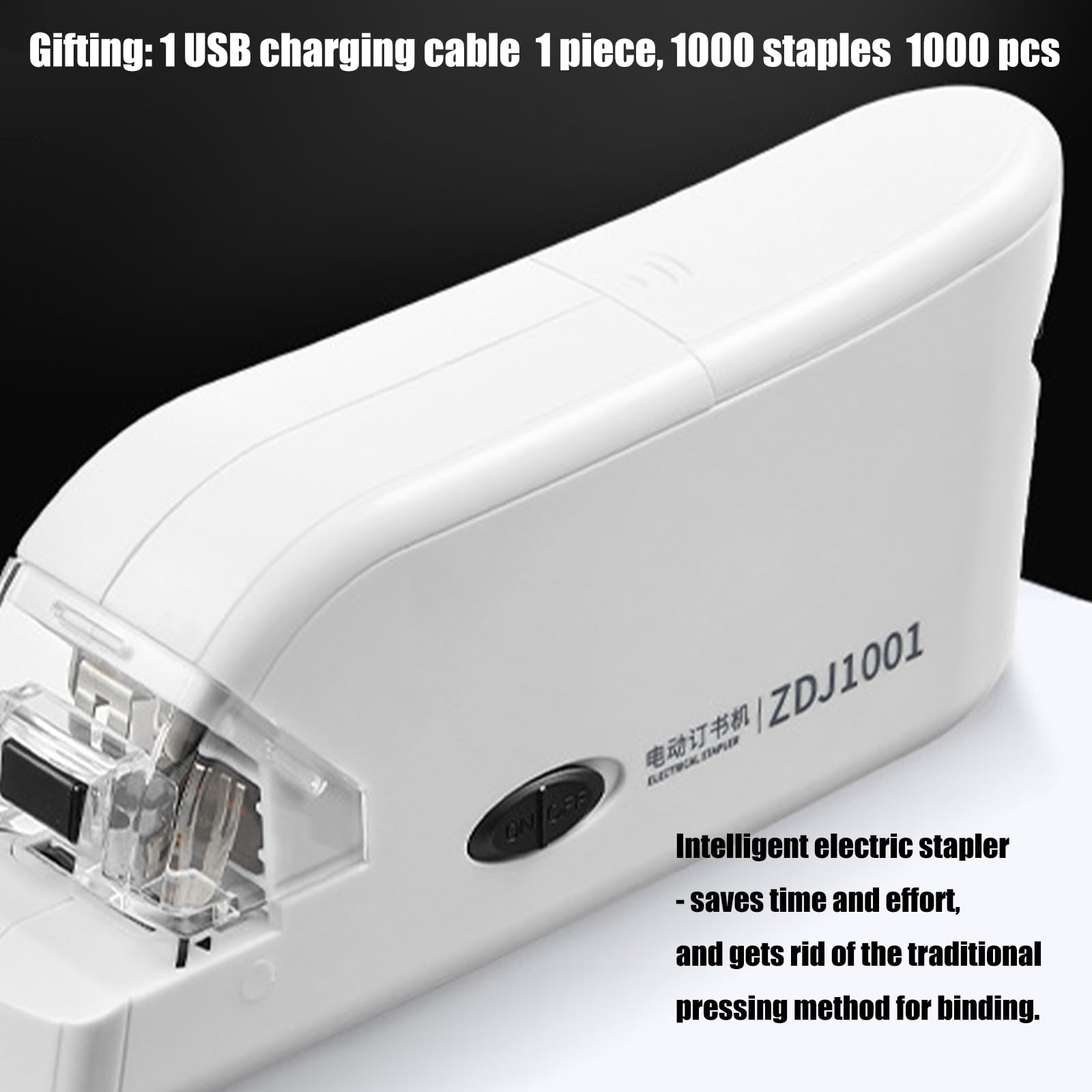 Cucitrice elettrica Ricaricabile Alimentato a Batteria Cordless 20 Fogli Capacità Macchina Rilegatura Automatica per Scuola Ricaricabile Cucitrice Elet