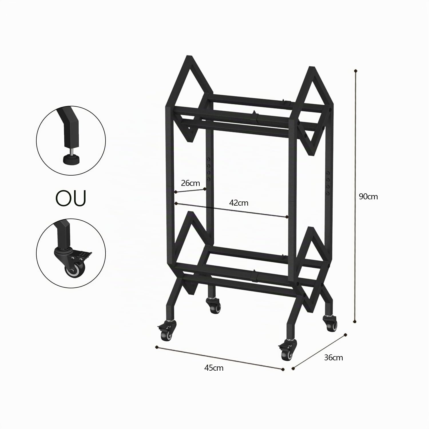 VEDECASA Support de rangement pour disques vinyles DJ avec roulettes - Support d'affichage LP mobile facile à déplacer - Rangement pour albums, livres, magazines et fichiers de bureau