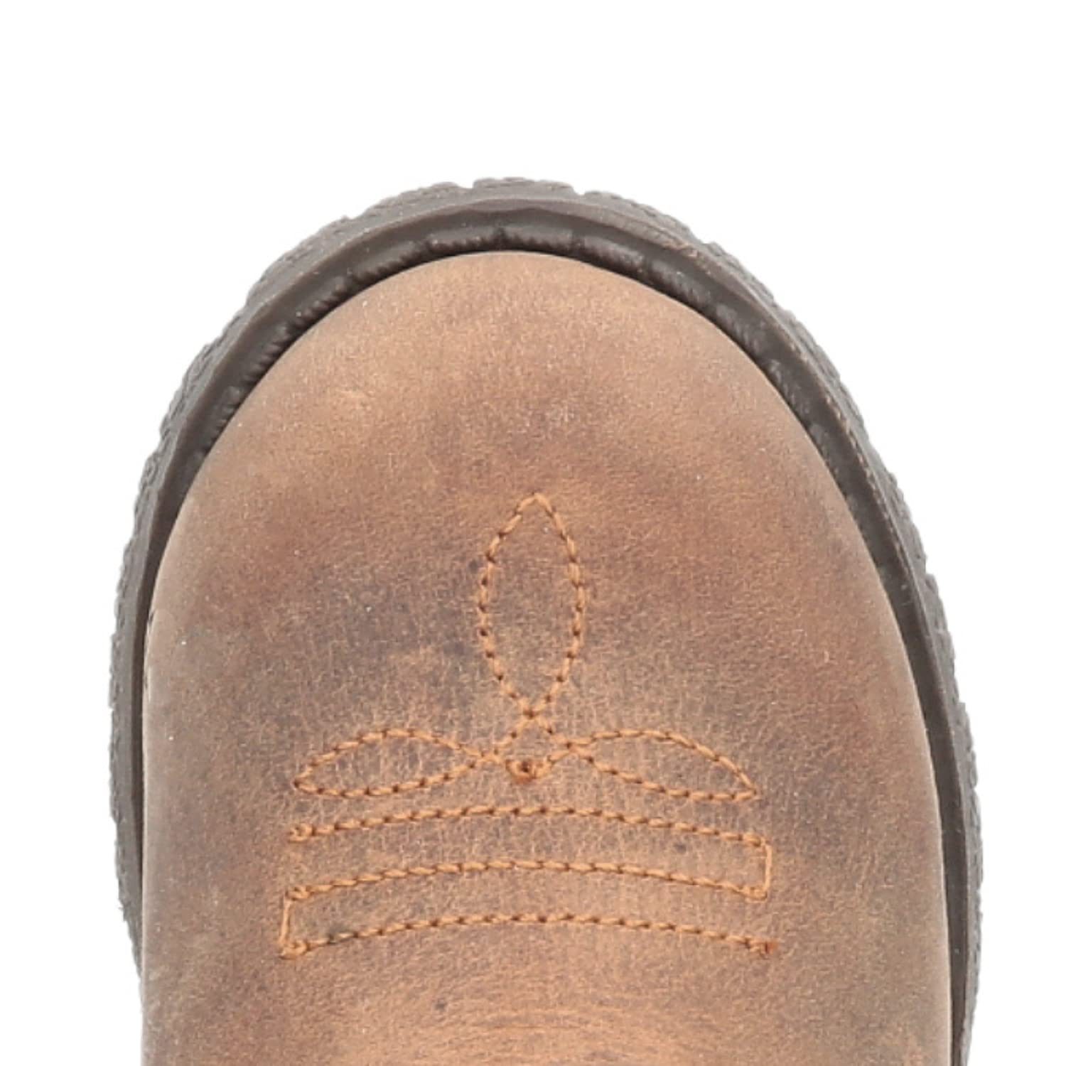 Smoky Children's Kid's Toddlers Brown Distress Leather Western Cowboy Boot