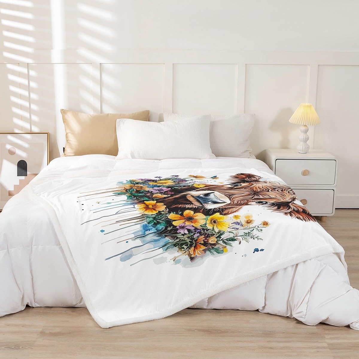 Graziosa coperta in pile con stampa volpe 3D a tema animale, coperta per divano