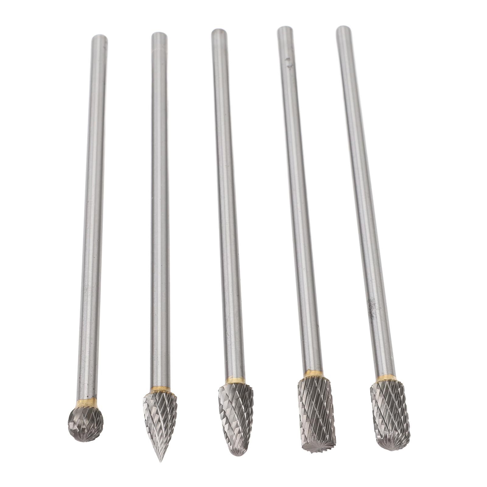 CHICIRIS Wolframstahl-Karbid-Frässtift-Set, 10-teilige Doppelschnitt-Rotationsfeile-Raspel mit 1/8 Schaft, Zum Schleifen von Metall, Holz, Gravieren, Polieren, Schnitzen (6 * 10mm)