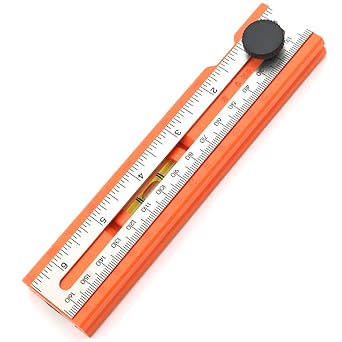 Adjustable Positioning Marking Protractor Tool - Foldable Angle Ruler with Depth Measuring, Precise Leveling,Secure Locking for Woodworking, Cabinet, and Door Lock Installation