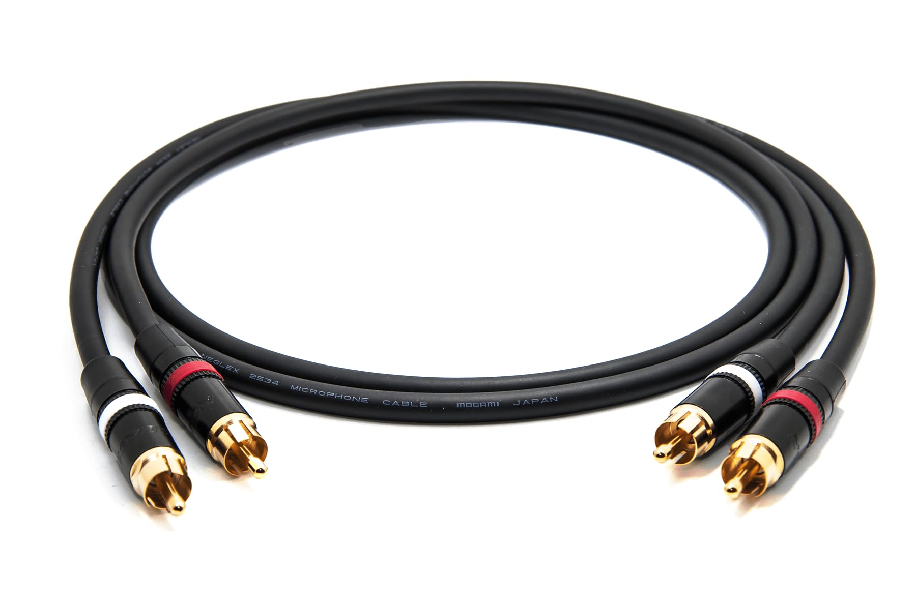enoaudio Mogami 2534 Quad Cavo Coppia (L,R) professionale | Neutrik Gold RCA | HiFi - 2,0 m