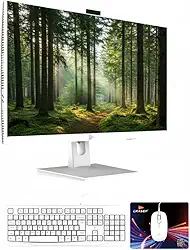 Computador All in One Grasep 23.8" Full HD Intel Core i7-6500U, 16GB RAM, SSD M.2 256GB, Wi-Fi Dual Band, Windows 11 Pro com Teclado e Mouse, Branco