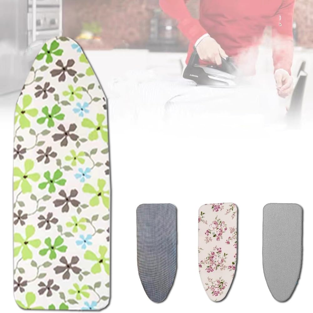 Cubre Tablas, Almohadilla de algodón for Tabla de Planchar de 12 x 36 x 12 x 38 Pulgadas, Funda Ajustable y elástica.(Green,15x45 Inch(120x40 cm))