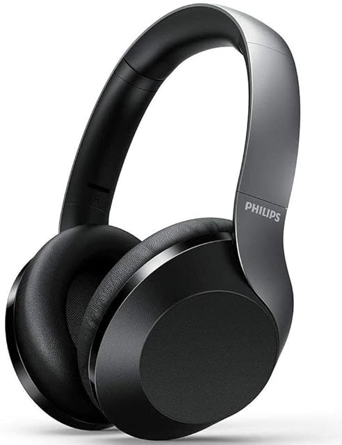 PHILIPS Wireless Headphones TAPH805BK/00 Bluetooth Headphones (Bluetooth, Active Noise Cancelling, 30 Hours Battery Life, Hi-Res Audio, Microphone, Google Assistant, Quick Charging Feature) Black