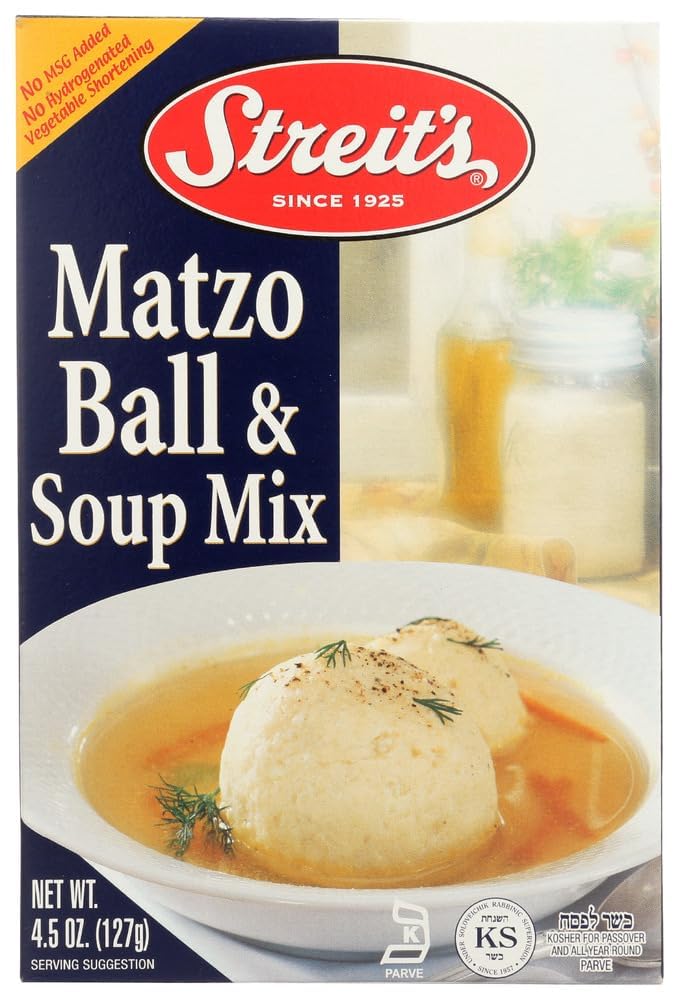 Streit's Matzo Ball & Soup Mix Kosher for Passover 4.5 oz. Pack of 6.6