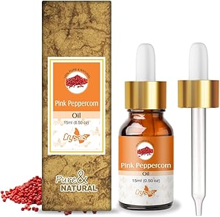 Crysalis Pink Peppercorn (Schinus Molle) Oil | 100% Pure & Natural Undiluted Essential Oil Organic Standard | for Hair Care, Skin, Face, | Aromatherapy Oil | 15ML with Dropper
