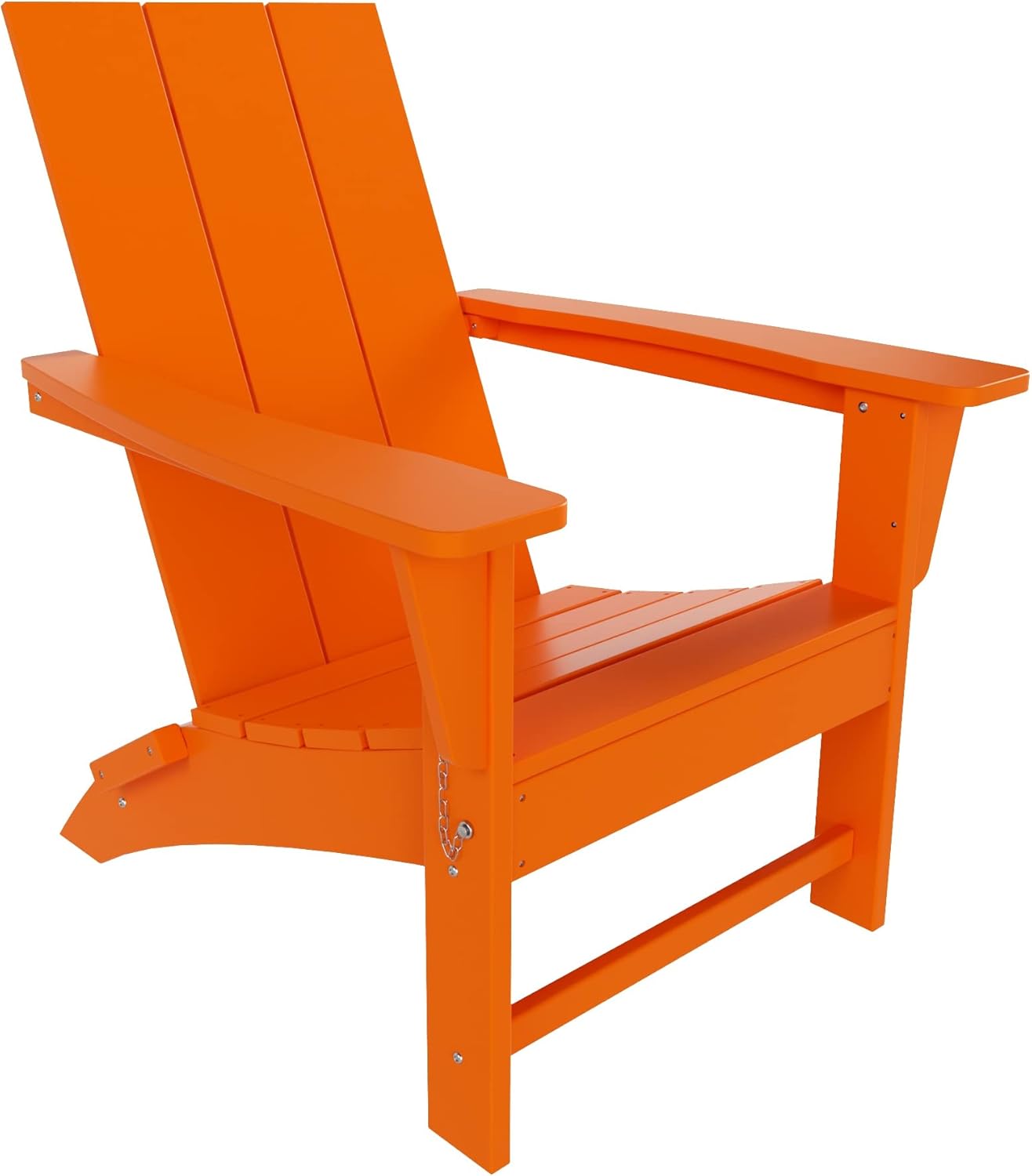 WO Home Furniture HDPE Adirondack Chair Folding Poly Lumber All Weather UV/Fade Resistant Heavy Duty for Patio, Backyard, Balcony, Garden, Lawn (Orange)…