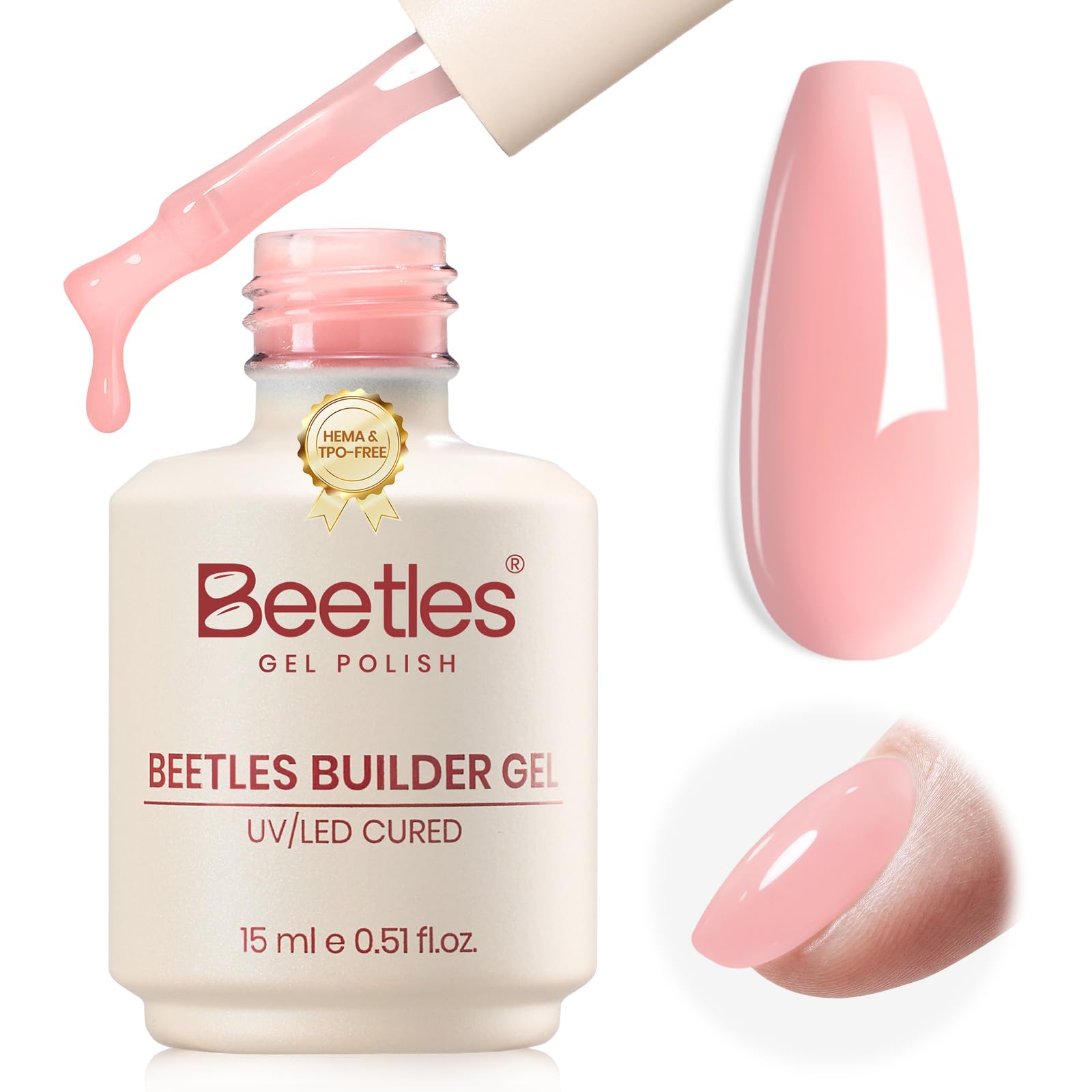Beetles Builder Gel - Natural Nude Nails -27