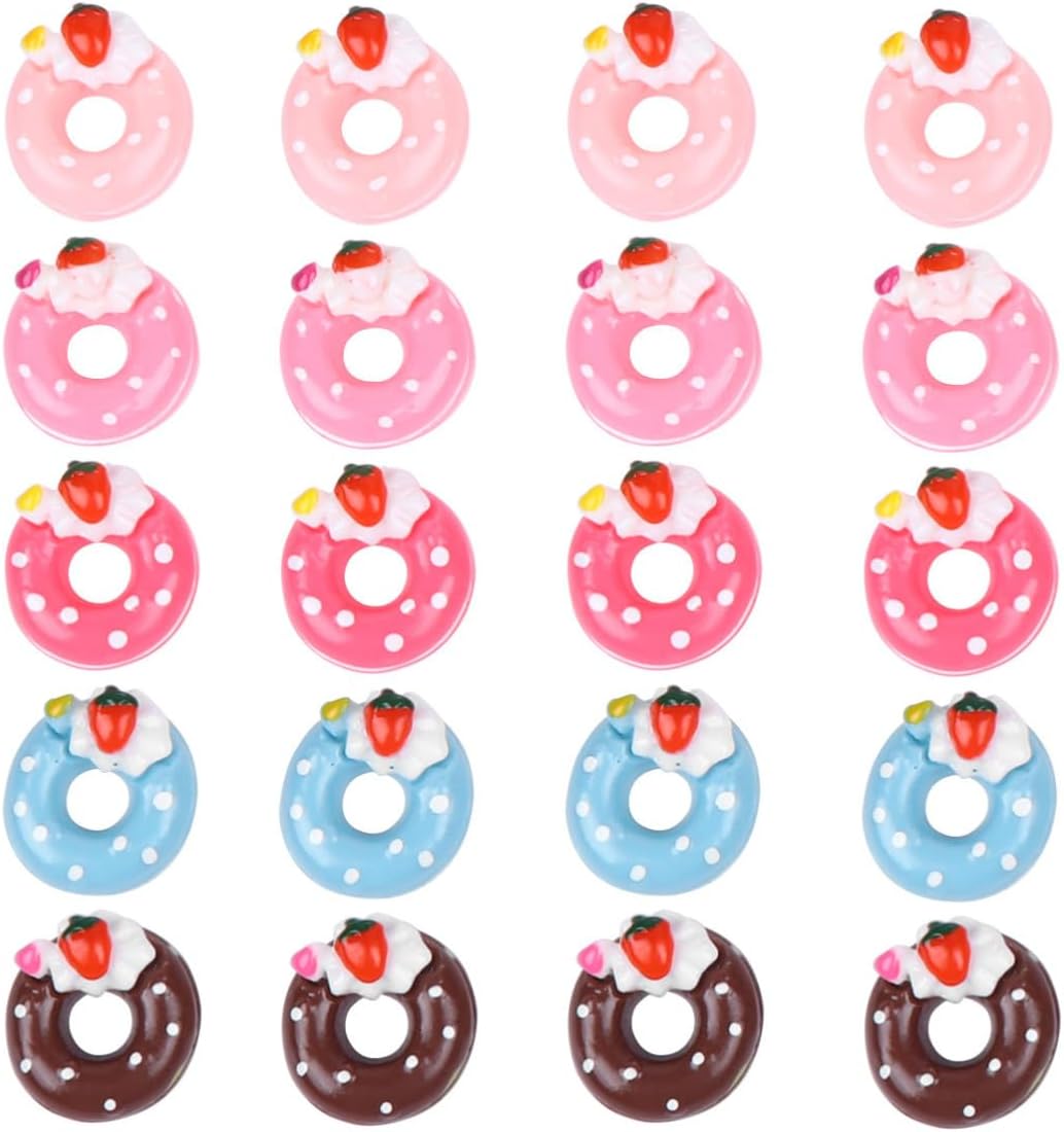 20pcs Resin Ring-shaped Accessories for DIY Projects Crafts Xmas
