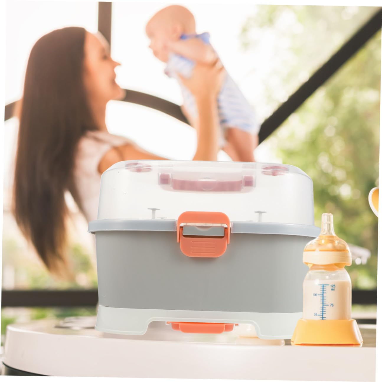 Tragbare Aufbewahrungsbox für Babymilchflaschen aus Pp in Großer Größe