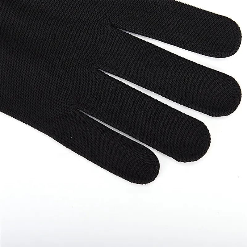 HIGHOPS Sports PVC DOTED Cotton Gloves halp for Cricket Bating and Full grriping in bat Hand he is incris for Bating (Pair Black) 5