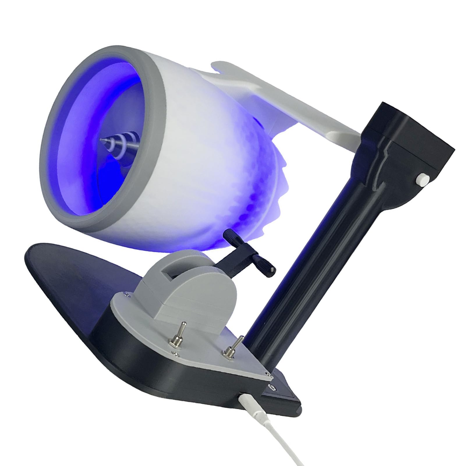 Generic Wentylator Biurkowy z Silnikiem Odrzutowym z regulacją Prędkości USB i Nawilżaczem do Salonu i Sypialni Innowacyjna pojemność 50 Ml (BLUE)